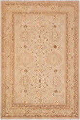 handmade Traditional Kafkaz Beige Tan Hand Knotted RECTANGLE 100% WOOL area rug 9 x 12